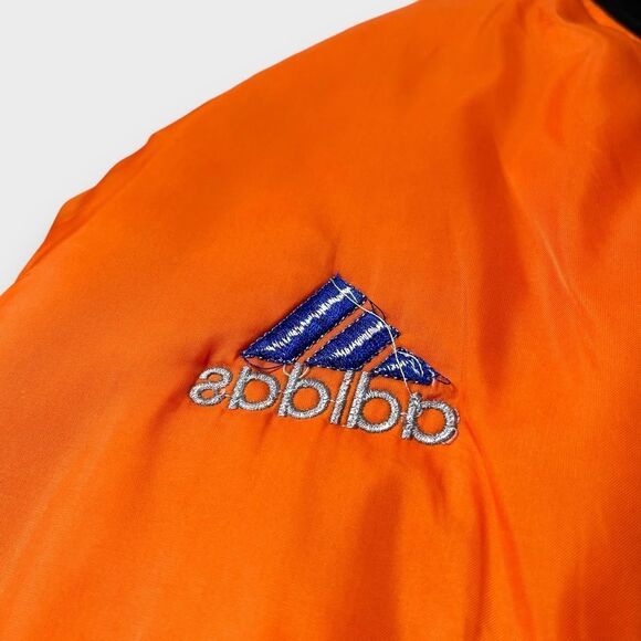 Vtg 90s BL adidas Reversible Logo Bomber Flight Jacket, Alpha MA-1 Heavyweight L - Picture 10 of 14